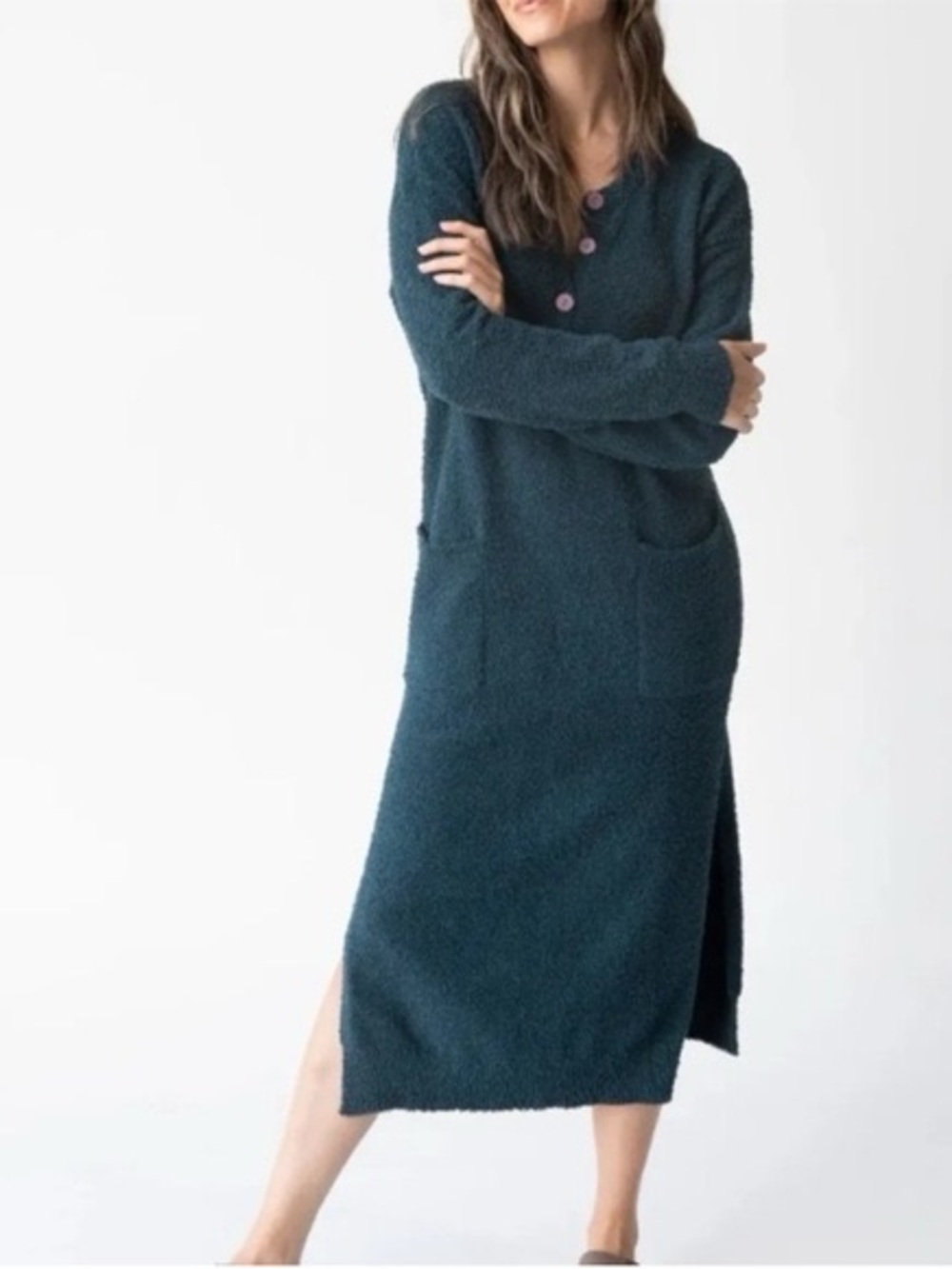 Natural Life Cozy Up Teddy Midi Dress size Medium